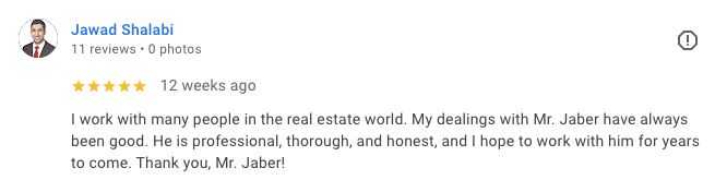 Screenshot of a five-star Google review from the original IRJ website